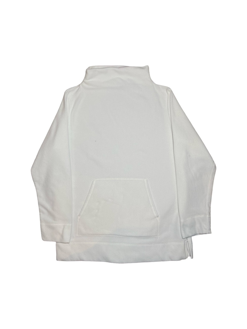 Vintage Dana Buchman White Fleece Turtleneck Pullover Sweater Large